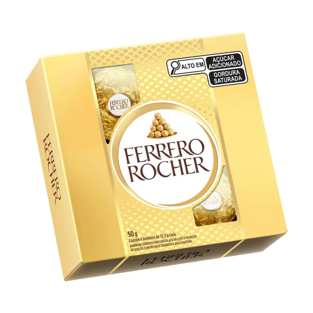 Chocolate Ferrero Rocher Com 4 Unidades