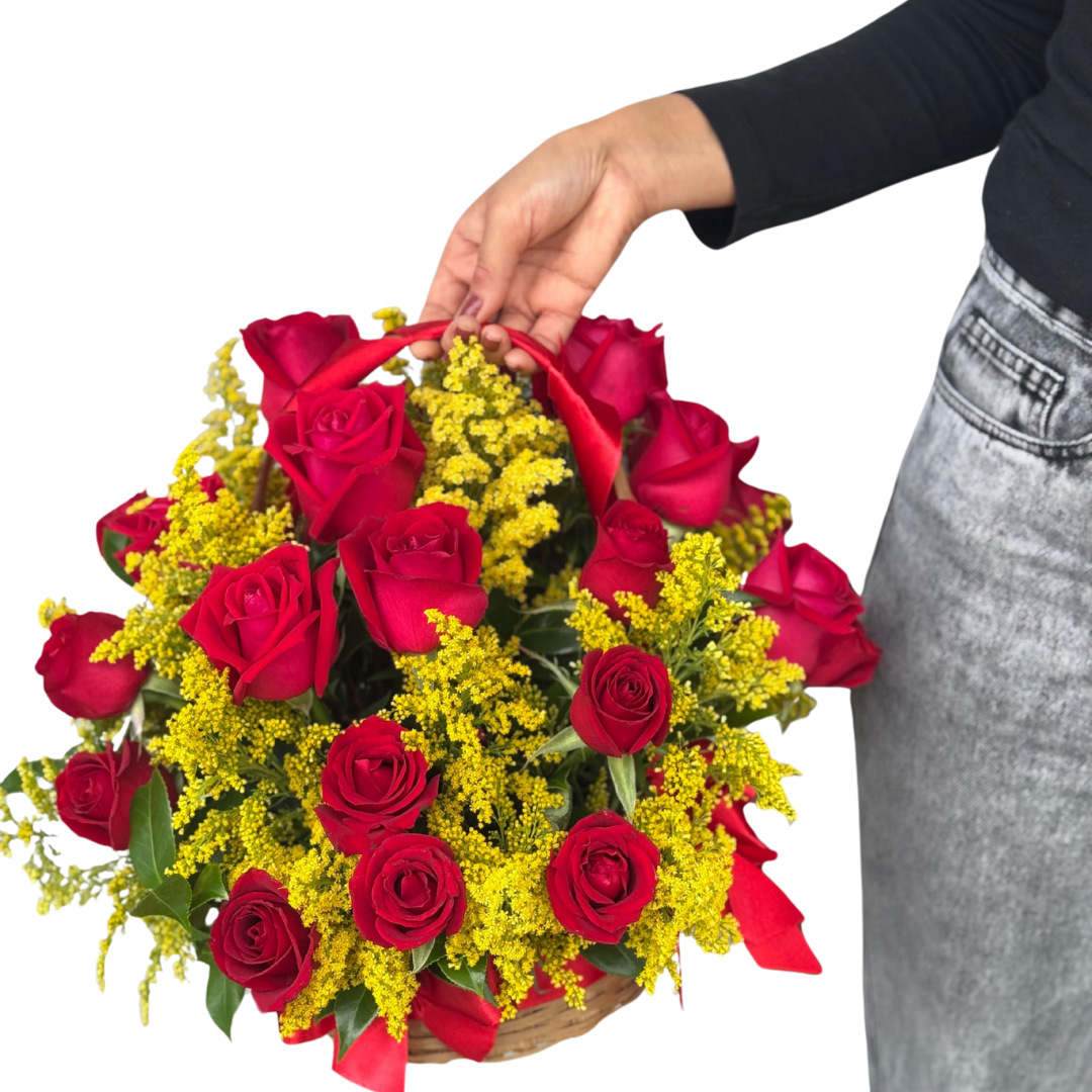 Cesta de Rosas 